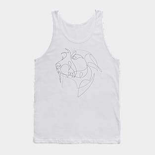 Irish Wolfhound - one line dog Tank Top